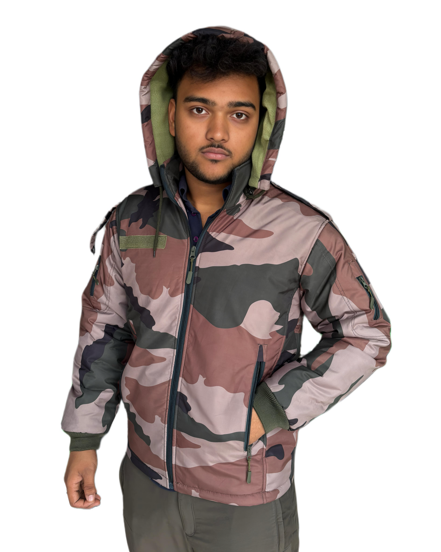 Army Print Wind Cheater