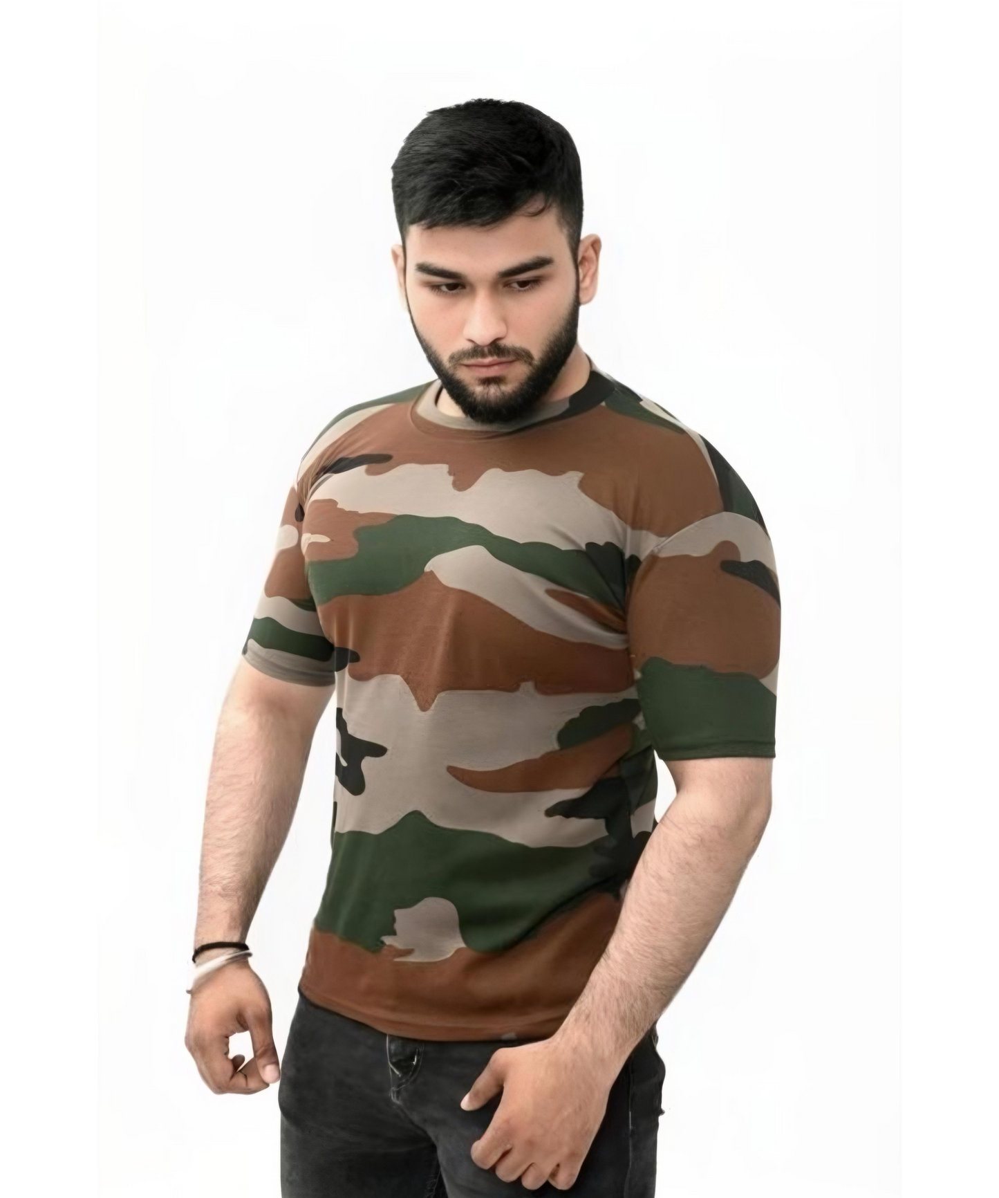 Army print T shirt Half