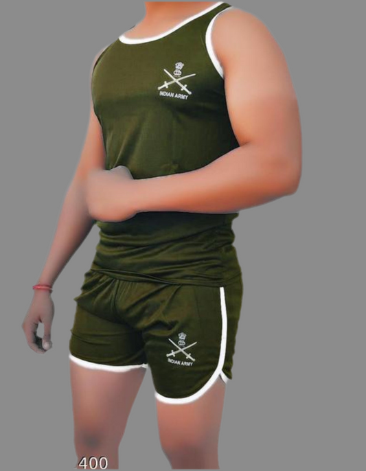 Army Sando & Half Pant Combo Set
