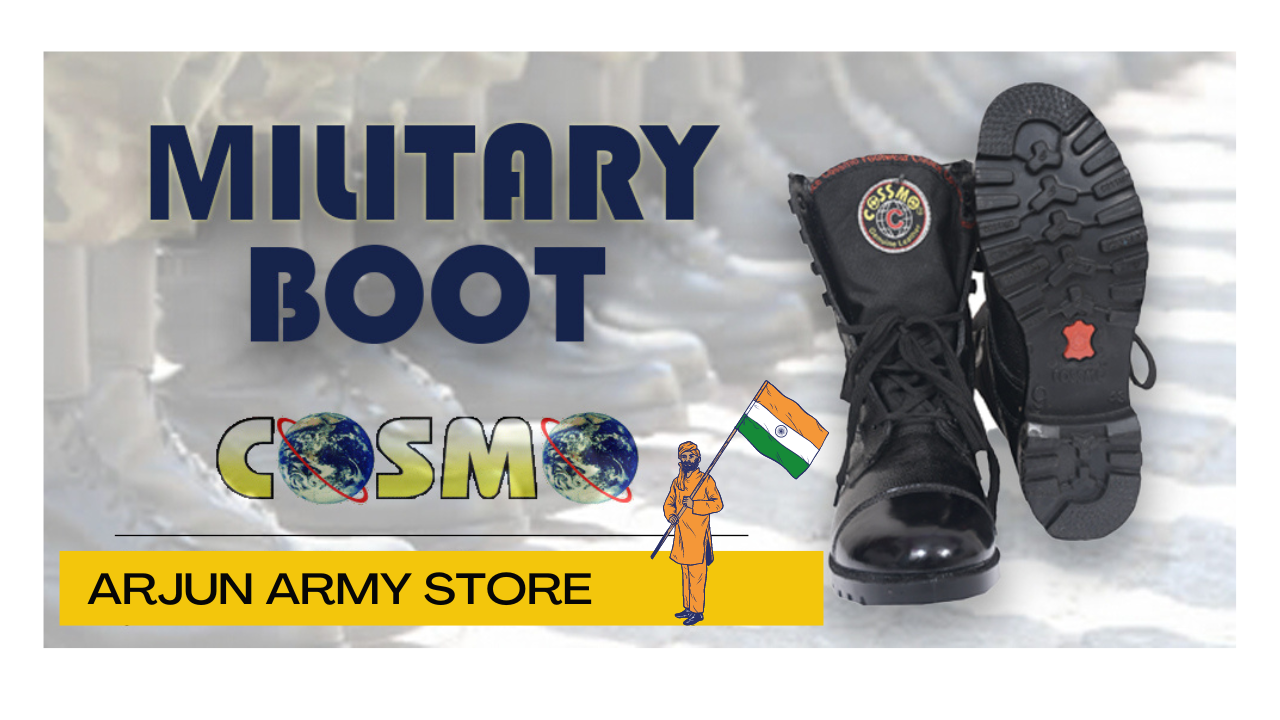 Cosmo Original Leather Shoes Military Training Shoes Jungle Combat Army NCC Military Boots for Men