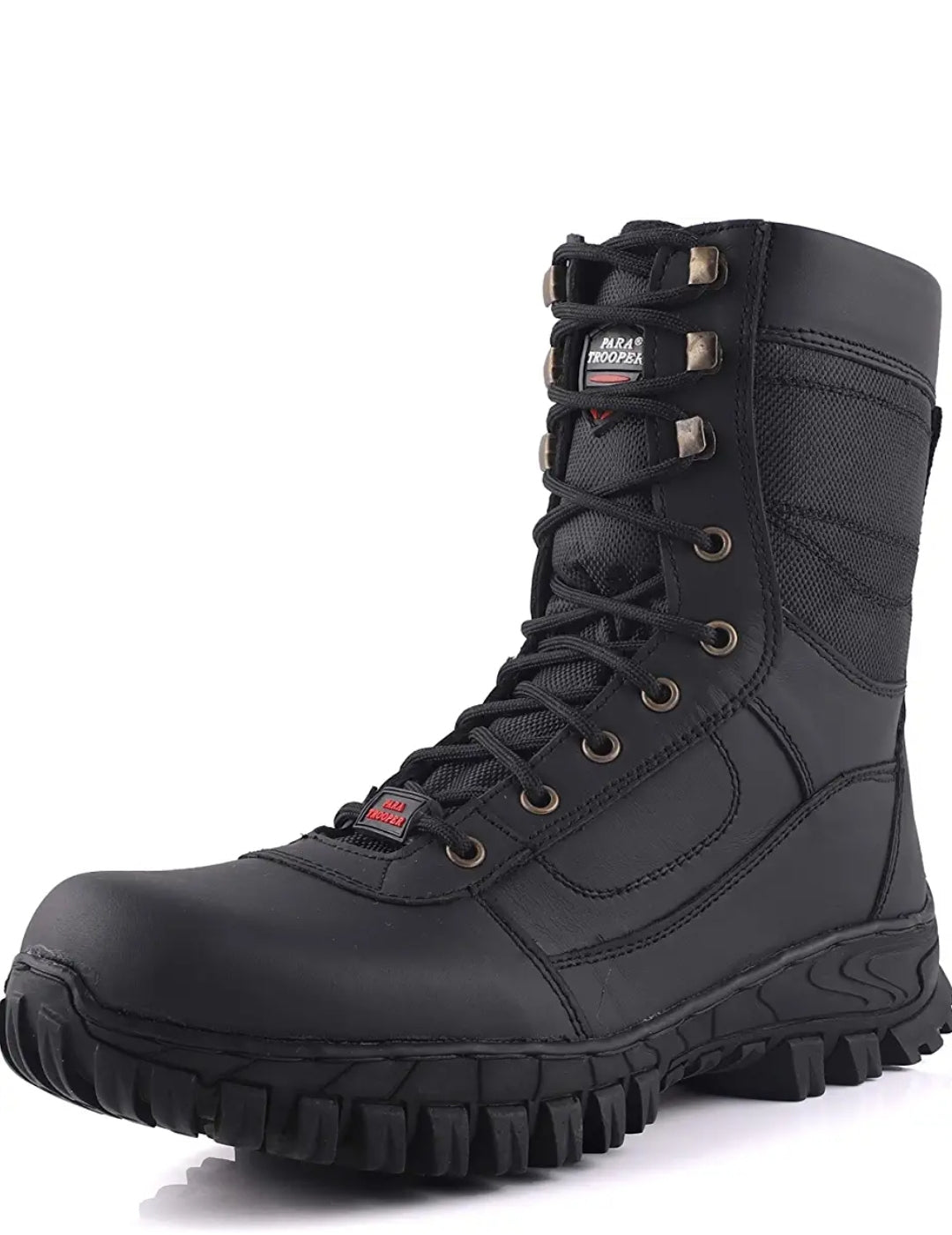 PARA TROOPER Men's Black Leather Tactical Combat Army Boot
