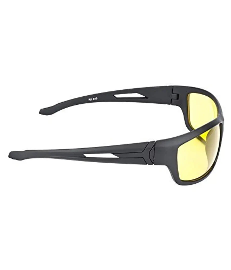Trendy Yellow Uv Protection Night Drive Sports Sunglass For Men And Women