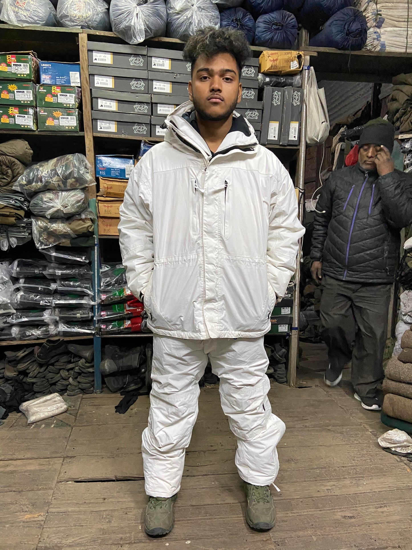 White Glacier Jacket Set